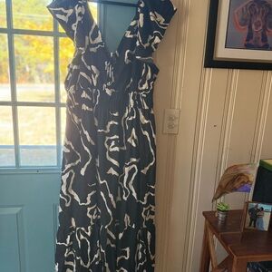 Nine West Black and White Maxi Dress